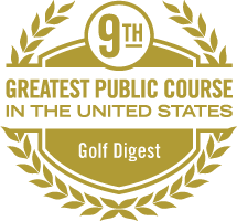 Award: 9th Greatest Public Gold Course in the United States — Golf Digest