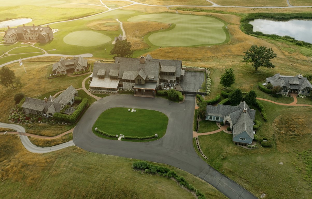 Aerial view of Erin Hills golf course