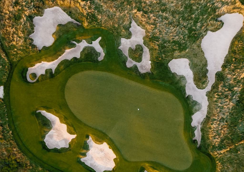 Aerial photo of Erin Hills golf course